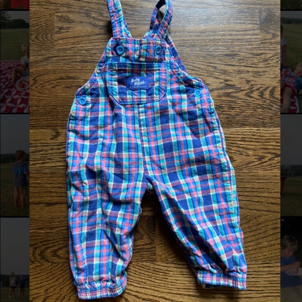 Baby B’gosh by OshKosh B’Gosh flannel overalls